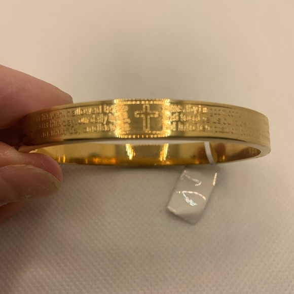 Jewelry - COPY - STAINLESS STEEL LORDS PRAYER BANGLE
